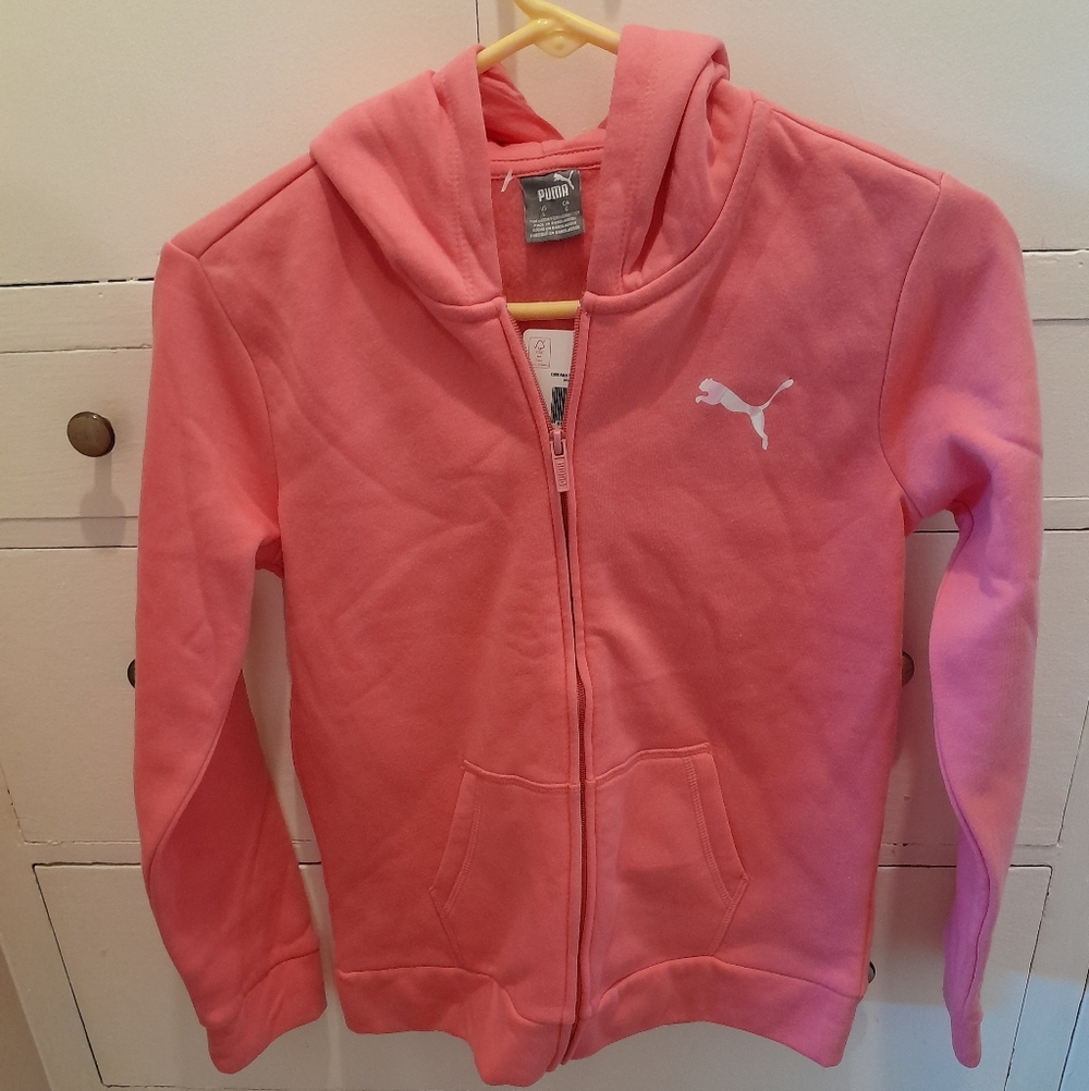 Puma Kids Pink Zip-Up Hoodie